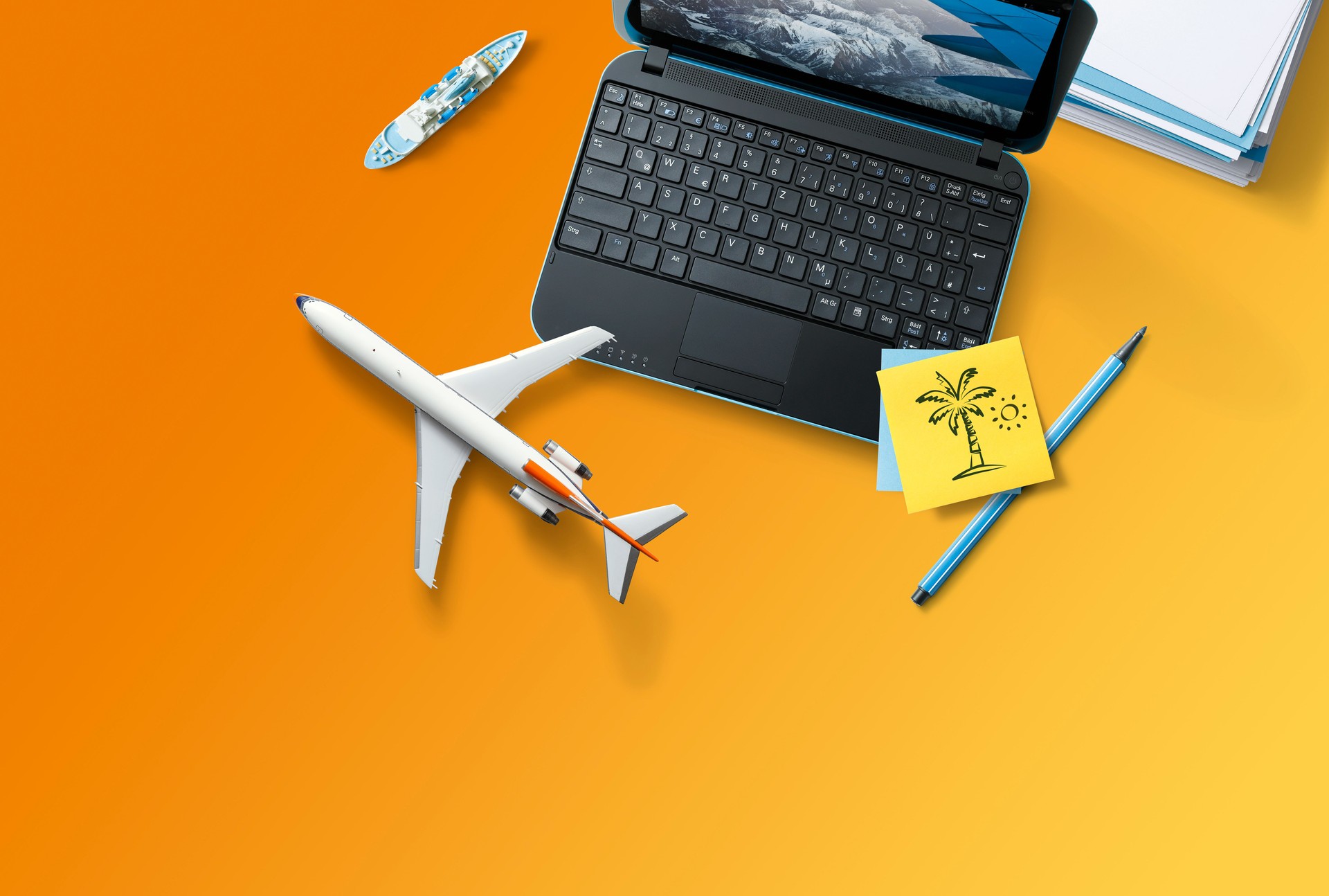 Vacation planning on the Laptop
